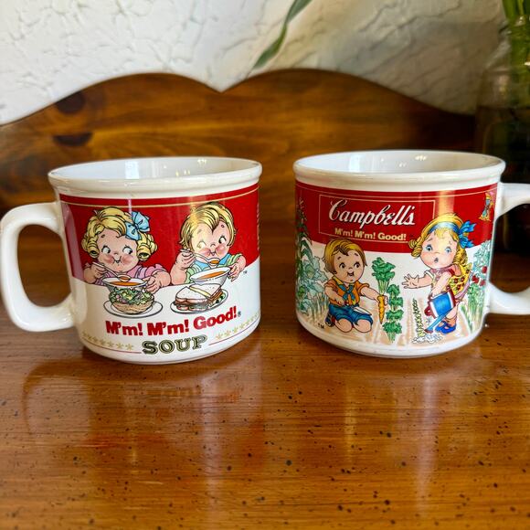 Campbell's Other - Vintage Campbells Soup Mug Set 1993 Westwood Mm Mm Good Kids Advertising